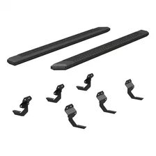 AdvantEDGE 5-1/2" x 91" Black Aluminum Side Bars, Select Ford F-Series Crew Cab image 2