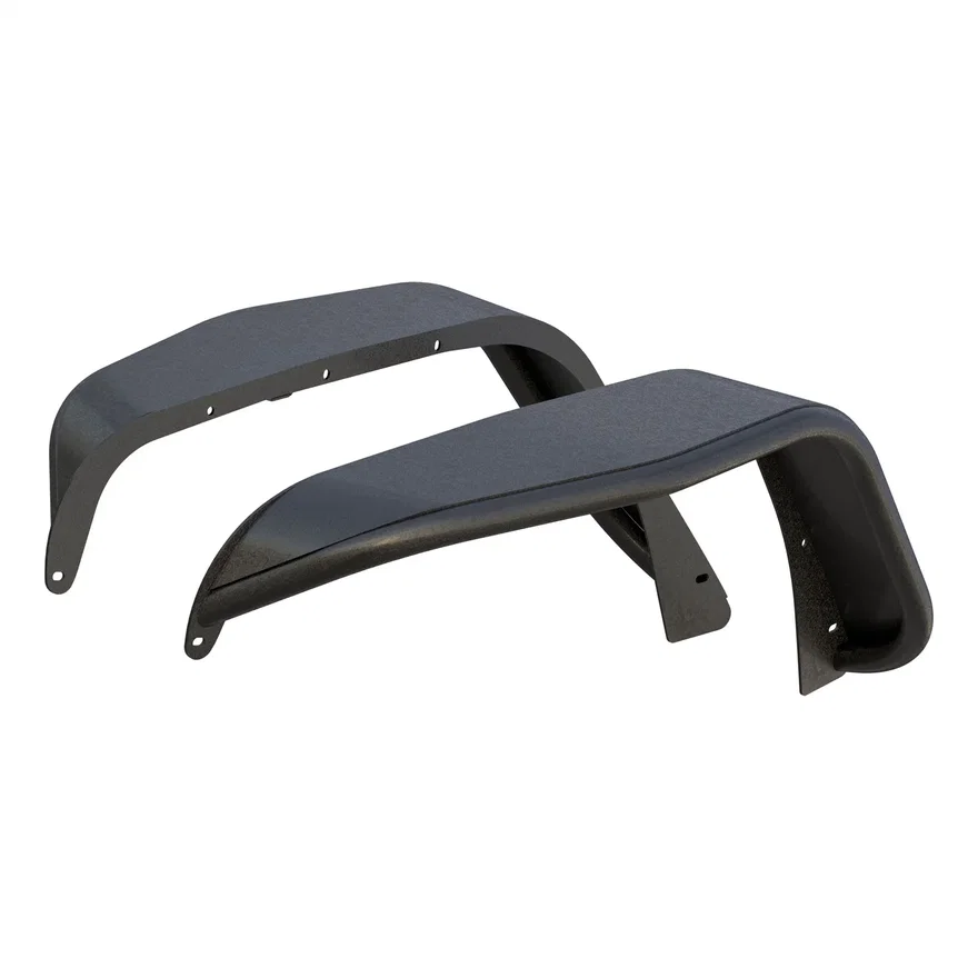 Jeep Wrangler JK Textured Black Aluminum Front Fender Flares