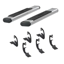 6in. x 53in. Polished Stainless Oval Side Bars; Select Ford F-150 image 2