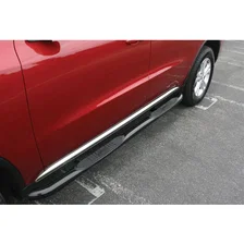 3" Round Black Steel Side Bars, Select Dodge Durango image 3