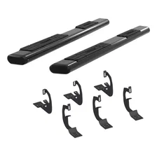 6in. x 75in. Black Aluminum Oval Side Bars; Select Ford F-150; F-250 image 2