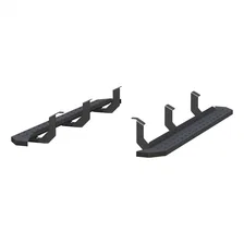 RidgeStep 75in. Black Steel Running Boards; Select Toyota Tundra Extended Cab image 1