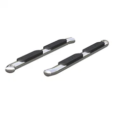 4in. Polished Stainless Oval Side Bars; Select Chevrolet Colorado; GMC Canyon Cr image 2