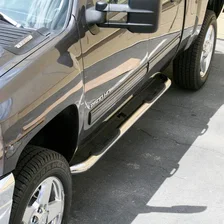 3" Round Polished Stainless Side Bars, Select Silverado, Sierra 1500, 2500, 3500 image 3