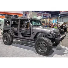 Big Step 4in. Black Aluminum Round Side Bars; Select Jeep Wrangler JK image 3
