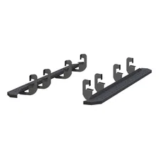 RidgeStep 6-1/2" x 91" Black Steel Running Boards, Select Silverado, Sierra Crew image 2