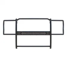 Pro Series Black Steel Grille Guard with Light Bar, Select Ford Super Duty image 2