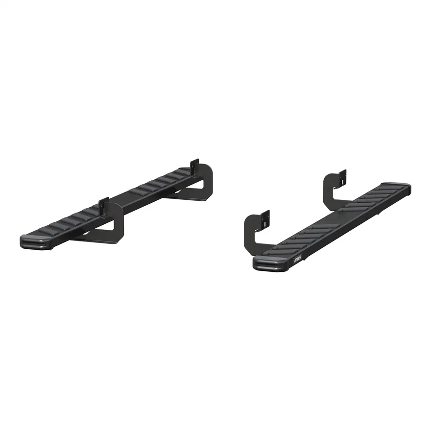 NovaTrac 6in. x 75in. Black E-Coat Steel Running Boards; Select Ford F-150