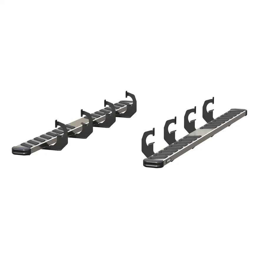 NovaTrac 6in. x 91in. Polished Stainless Running Boards; Select Chevrolet; GMC