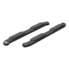 4in. Black Steel Oval Side Bars; Select Toyota Tacoma Double Cab image 1