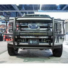 Pro Series Black Steel Grille Guard with Light Bar, Select Ford Super Duty image 5