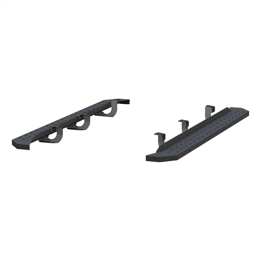 RidgeStep 6-1/2" x 75" Black Steel Running Boards, Select Ford Explorer
