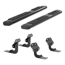 6in. x 75in. Black Aluminum Oval Side Bars; Select Ford F-Series image 2