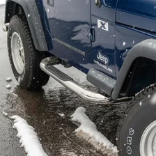 3" Round Polished Stainless Side Bars, Select Jeep Wrangler YJ, TJ image 3
