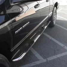 3" Round Polished Stainless Side Bars, Select Dodge Ram 1500, 2500, 3500 image 4