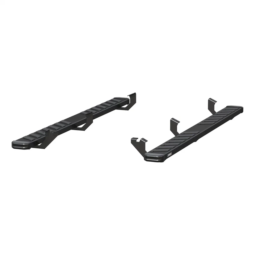 NovaTrac 6in. x 85in. Black E-Coat Steel Running Boards; Select Toyota Tacoma