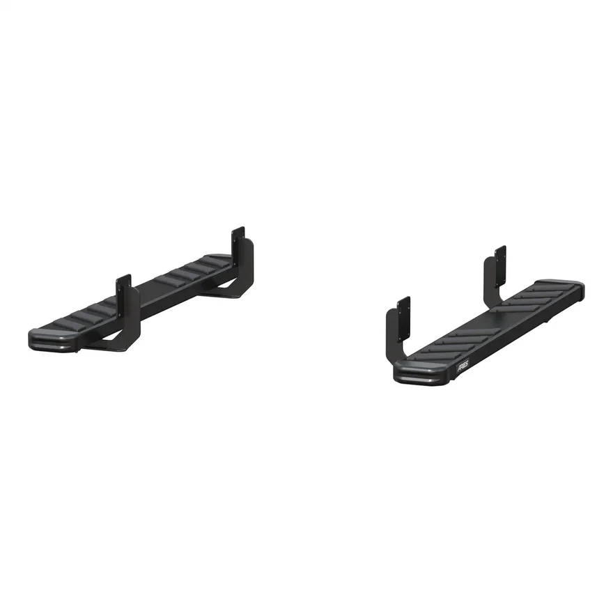 NovaTrac 6in. x 53in. Black E-Coat Steel Running Boards; Select Ford F-250; F-35