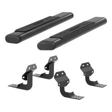 6in. x 53in. Black Aluminum Oval Side Bars; Select Ford F-Series image 2