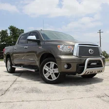 6in. x 75in. Polished Stainless Oval Side Bars; Select Toyota Tundra image 3