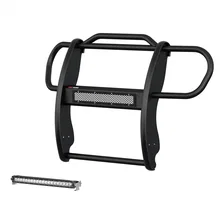 Pro Series Black Steel Grille Guard with Light Bar; Select Jeep Renegade image 1