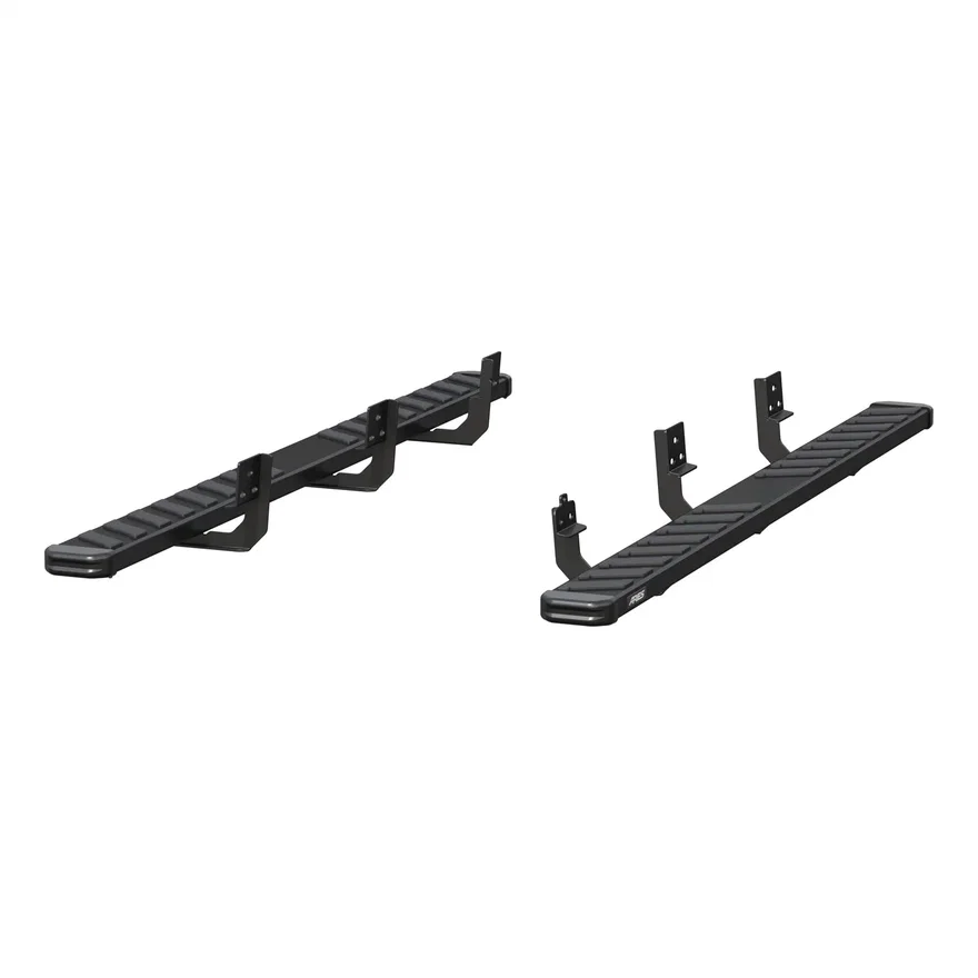 NovaTrac 6in. x 91in. Black E-Coat Steel Running Boards; Select RAM 2500; 3500