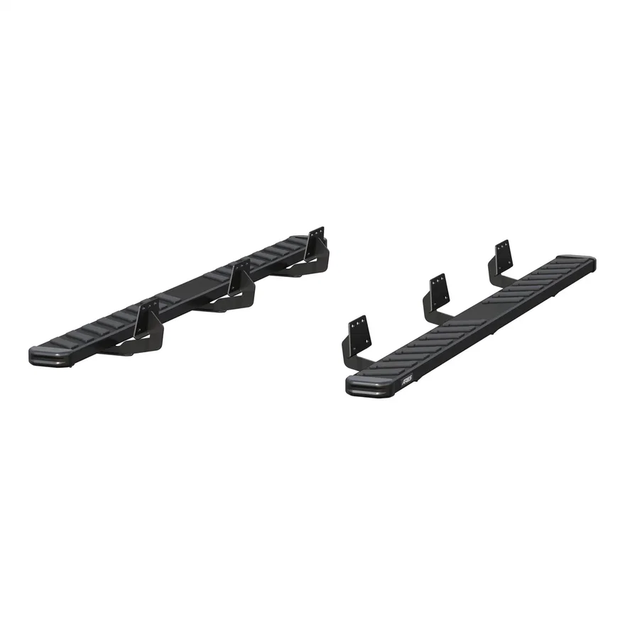 NovaTrac 6in. x 91in. Black E-Coat Steel Running Boards; Select RAM 1500