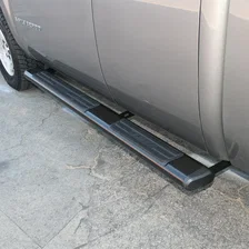 6in. x 75in. Black Aluminum Oval Side Bars; Select Silverado; Sierra image 4