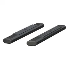 6in. x 53in. Black Aluminum Oval Side Bars (No Brackets) image 1