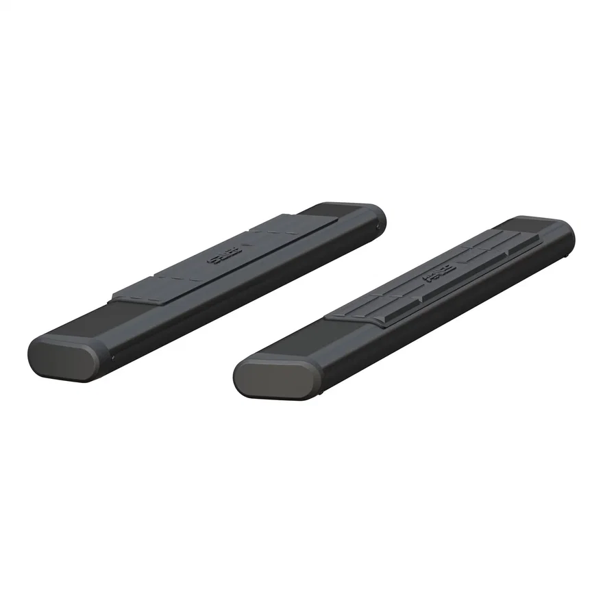 6in. x 53in. Black Aluminum Oval Side Bars (No Brackets)