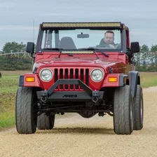 TrailCrusher Jeep Wrangler TJ Steel Front Bumper with Brush Guard, 9.5K image 2