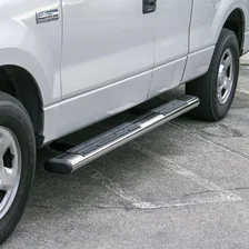 6in. x 85in. Polished Stainless Oval Side Bars; Select Ford F-150 image 4