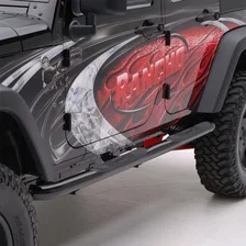 3" Round Black Steel Side Bars, Select Jeep Wrangler JK Unlimited image 4