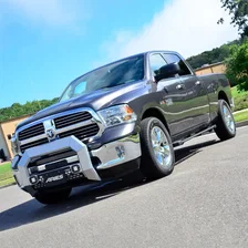 Front AdvantEDGE 5-1/2in. Chrome Aluminum Bull Bar with Lights; Select Dodge; Ram 1500 image 5