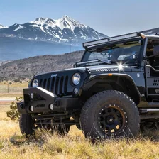 TrailCrusher Jeep Wrangler; Gladiator Steel Front Bumper Angular Brush Guard image 4