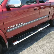 6in. x 75in. Polished Stainless Oval Side Bars; Select Toyota Tundra image 4