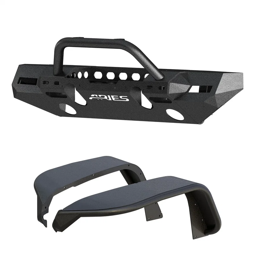 TrailChaser Jeep Wrangler JL Front Bumper with Fender Flares (Option 8)
