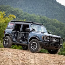 Ford Bronco 2DR 4DR Smooth Black Aluminum Tubular-Style Front Fender Flares image 2