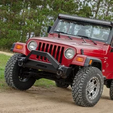 TrailCrusher Jeep Wrangler TJ Steel Front Bumper with Brush Guard, 9.5K image 3