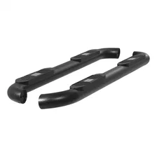 Big Step 4in. Black Aluminum Round Side Bars; Select Ford Excursion; F-250; F-35 image 2