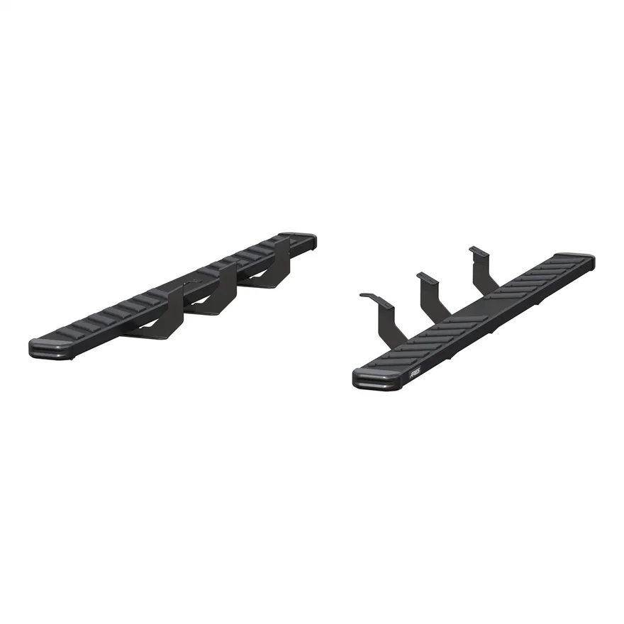 NovaTrac 6in. x 85in. Black E-Coat Steel Running Boards; Select Toyota Tundra