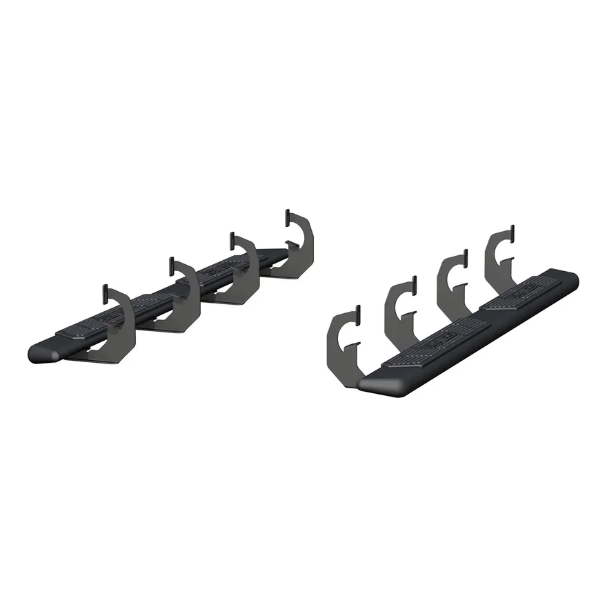 AscentStep 5-1/2" x 75" Black Steel Running Boards, Select Chevrolet, GMC