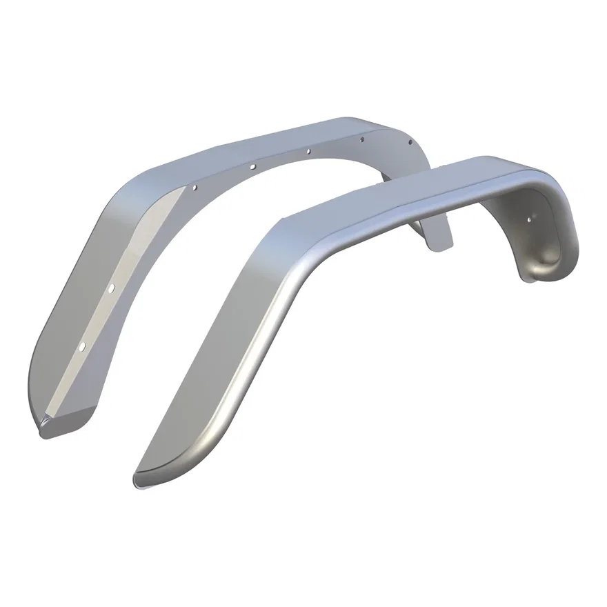 Jeep Wrangler JK Raw Aluminum Rear Fender Flares