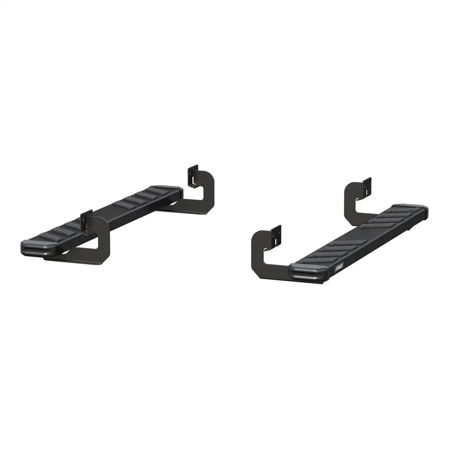NovaTrac 6in. x 53in. Black E-Coat Steel Running Boards; Select Ford F-150