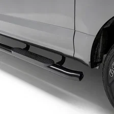 4in. Black Steel Oval Side Bars; Select Toyota Tundra CrewMax image 2