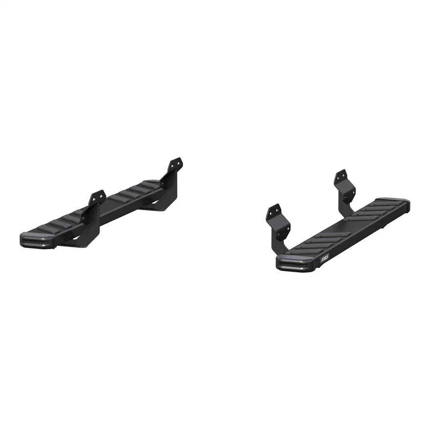 NovaTrac 6in. x 53in. Black E-Coat Steel Running Boards; Select Ford