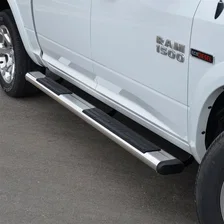 6in. x 75in. Polished Stainless Oval Side Bars; Select Dodge Ram 1500 image 4