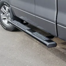 6in. x 75in. Black Aluminum Oval Side Bars; Select Ford F-150 image 6