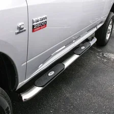 4" Polished Stainless Oval Side Bars, Select Dodge Ram 1500, 2500, 3500 image 3