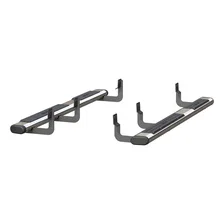 6in. x 75in. Polished Stainless Oval Side Bars; Select Nissan Titan image 2