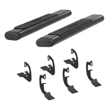6in. x 53in. Black Aluminum Oval Side Bars; Select Toyota Tundra image 2